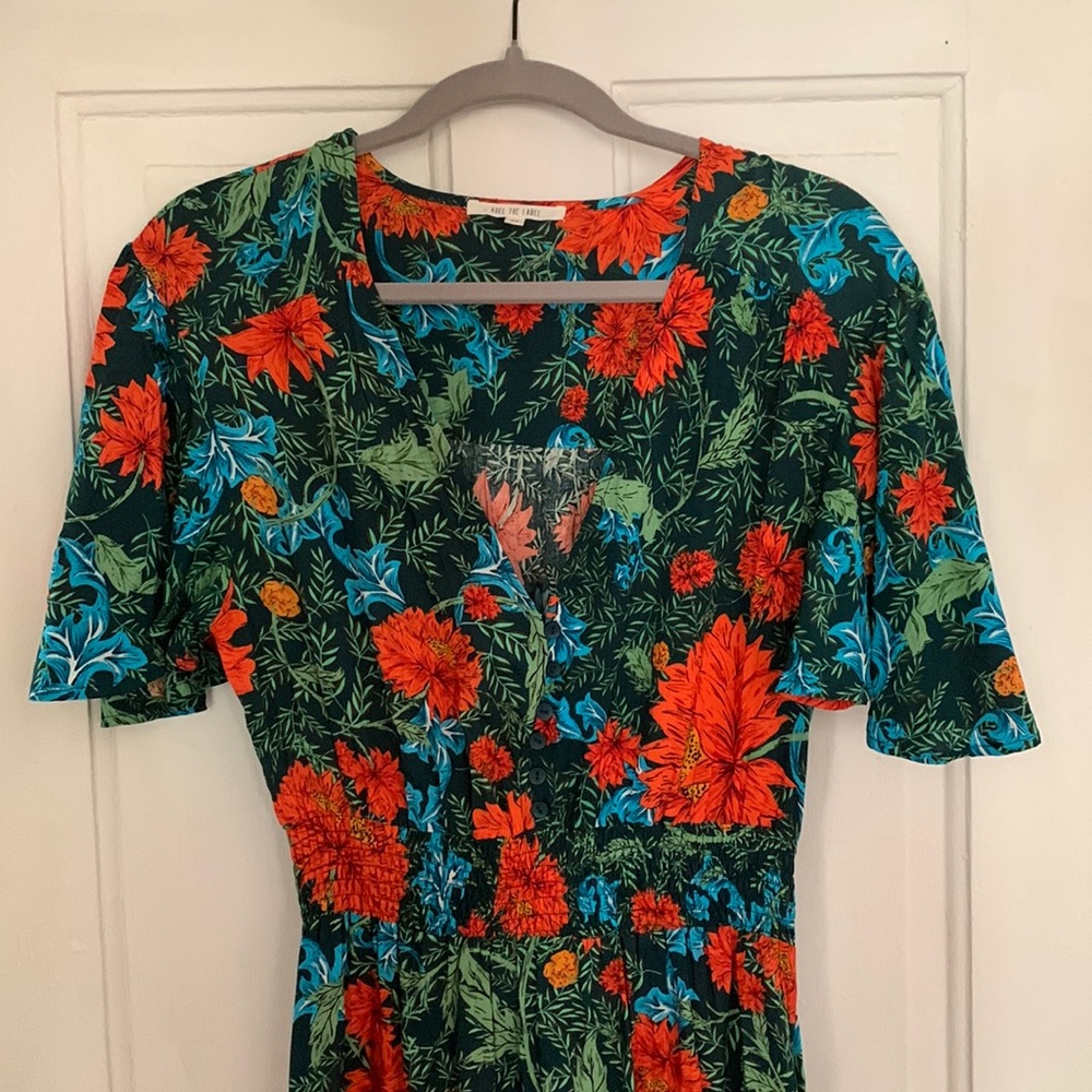 Abel the Label floral Maxi Dress High Low size medium